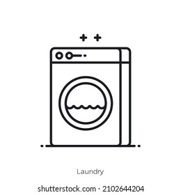 Laundry icon. Outline style icon design isolated on white background