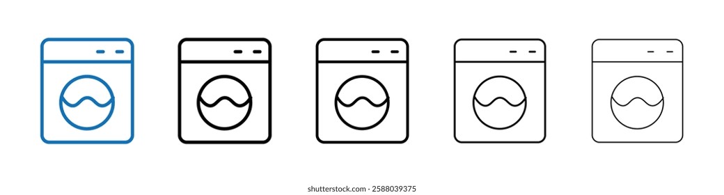 Laundry icon Outline vector logo for web ui