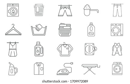 Laundry icon pack, icon set free vector icon