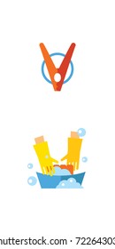 Laundry icon set