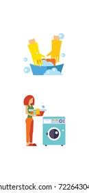 Laundry icon set