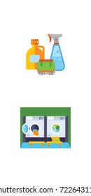 Laundry icon set