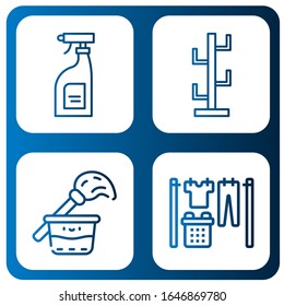 laundry icon set. Collection of Cleaning products, Coat stand, Cleaning, Laundry icons