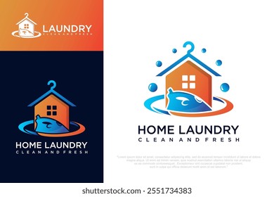 Laundry icon set logo design . household wash templates and badges. vector illustration