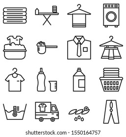 Laundry icon set for various purposes such as web or smartphone applications. Made in eps10 vector format