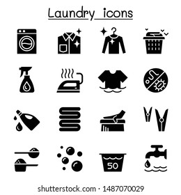 Laundry icon set vector illustration graphic design