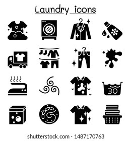 Laundry icon set vector illustration graphic design