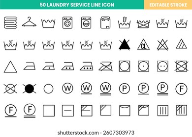 Laundry icon set, icon, icon set, vector, line icon