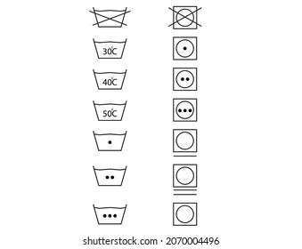 laundry icon set vectors illustrations