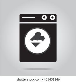 Laundry icon sign, Washing machine icon