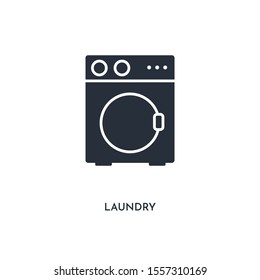 laundry icon. simple element illustration. isolated trendy filled laundry icon on white background. can be used for web, mobile, ui.