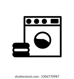 laundry icon solid style vector