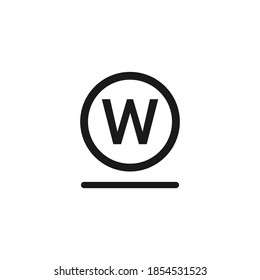 Wäschesymbol mit Text einzeln auf weißem Hintergrund. Nasse sauberes zartes Symbol. Waschzeichen.