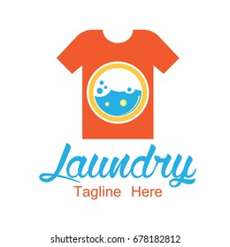 laundry icon with text space for your slogan / tag line, vector illustration