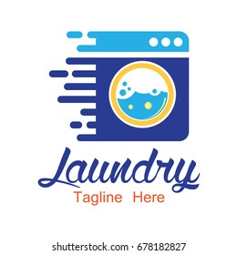 laundry icon with text space for your slogan / tag line, vector illustration