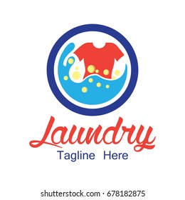 laundry icon with text space for your slogan / tag line, vector illustration