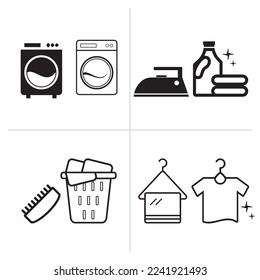 laundry icon vector, best laundry icon flat design. electrical equipment