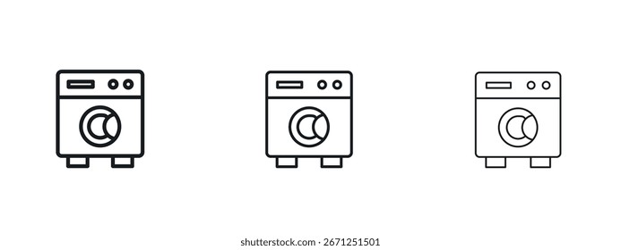Icono de lavandería Ilustración vectorial eps. Ilustraciones de esquema de Vector