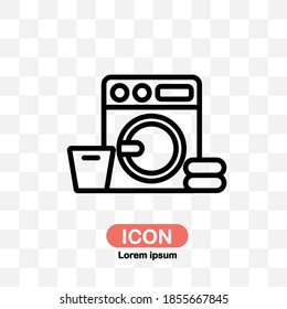 Vector de icono de lavado aislado en fondo transparente.