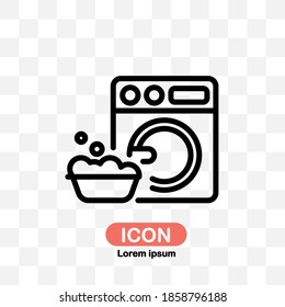 Laundry icon vector isolated on transparent background.