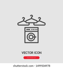 laundry icon vector. Linear style sign for mobile concept and web design. laundry symbol illustration. Pixel vector graphics - Vector.
