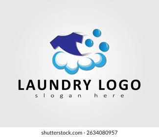 laundry icon vector logo design concept for business company