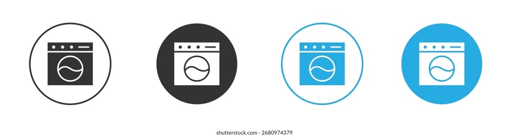 Icono de lavandería estilo Vector colección de moda plana.