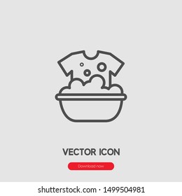 Laundry icon vector. Laundry symbol. Linear style sign for mobile concept and web design. Laundry symbol illustration. Pixel vector graphics - Vector.