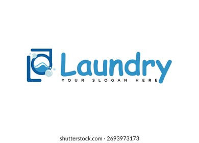 ícone de lavanderia máquina de lavar design modelo de logotipo