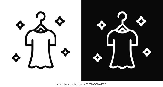 Laundry Icon White And Black Background Style