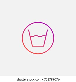 Laundry icon.gradient illustration isolated vector sign symbol