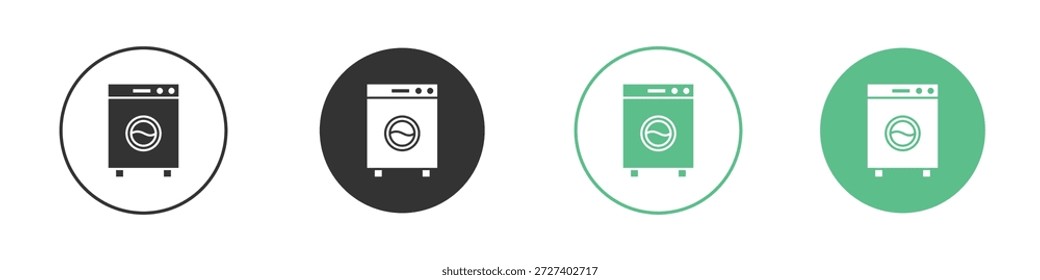 Laundry icons concept set. Glyph Vector Illustrations