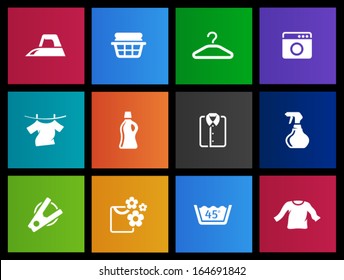 Laundry icons in Metro style