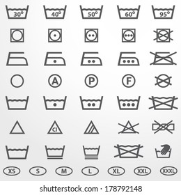 Laundry icons set