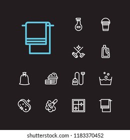 Laundry icons set. Cleaning service and laundry icons with laundry, dust cleaning and window cleaning. Set of healthcare for web app logo UI design.