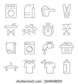 Laundry  icons set. Laundry  pack symbol vector elements for infographic web