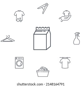 laundry icons set . laundry pack symbol vector elements for infographic web