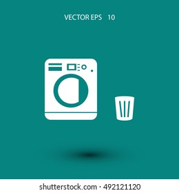 Laundry icons vector, flat design best vector icon