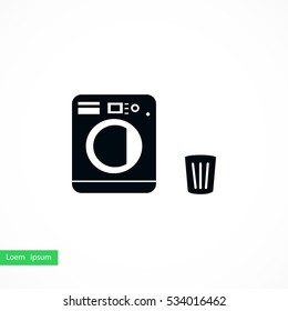Laundry icons vector, flat design best vector icon