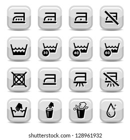 Laundry Icons for web and mobile. All elements are grouped.