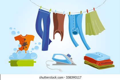 Laundry illustration