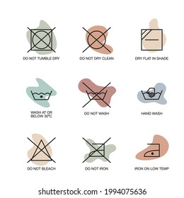 Tumble dry. Textile Care Symbols Stock Vector