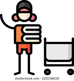 laundry isolated design element stock illustration. Vector on a white background