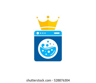 Laundry King Logo Design Template