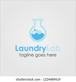 Laundry Lab Logo Template Design