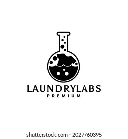 Laundry Lab Logo Template Design Vector