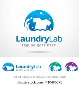 Laundry Lab Logo Template Design Vector