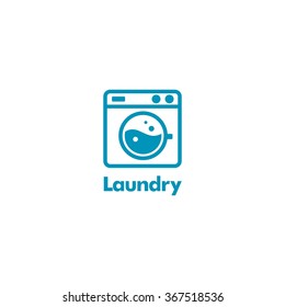Laundry Label and Badge,Washing Machine, Laundry Washer, Good for business logo. vector illustration