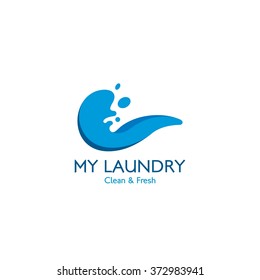 Laundry Label and Badge,Washing Machine, Laundry Washer, Good for business logo. vector illustration