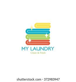 Laundry Label and Badge,Washing Machine, Laundry Washer, Good for business logo. vector illustration